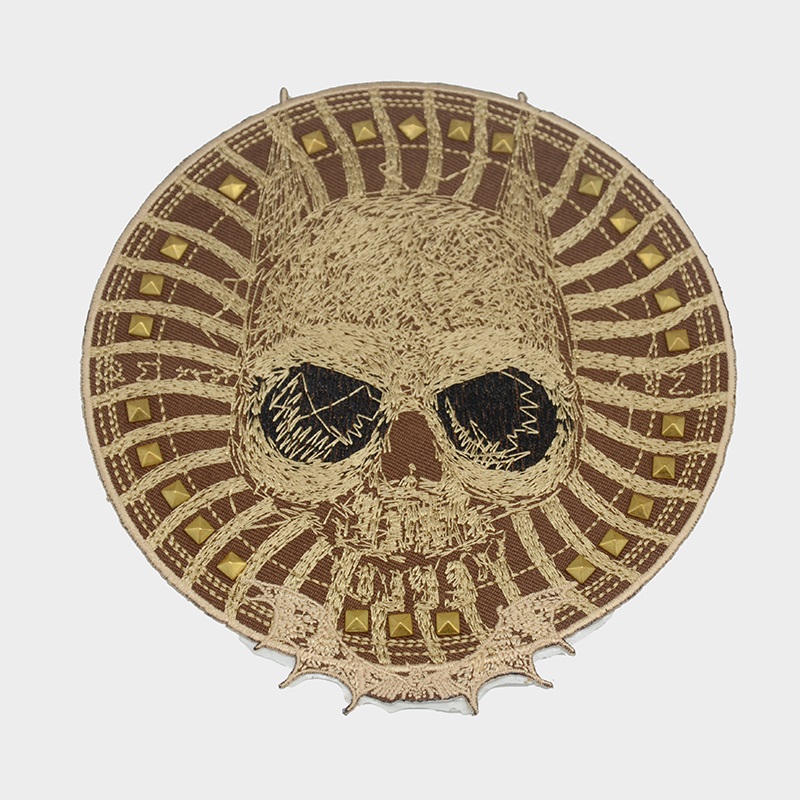 Junhin Custom gothic skull bat embroidery patch patterns design wholesale Embroidered Patches image16