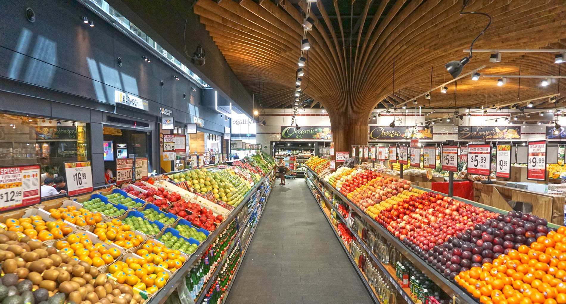 wood and steel fruit vegetable rack