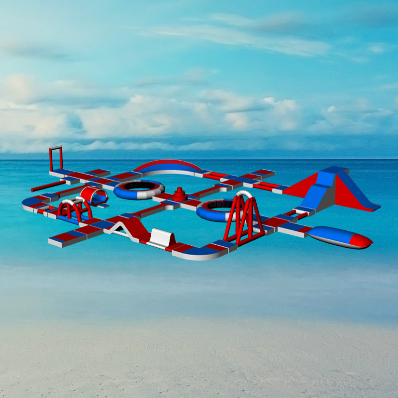 JOY inflatable Giant Inflatable Water Toys Park For Amusement Inflatable floating water park image28