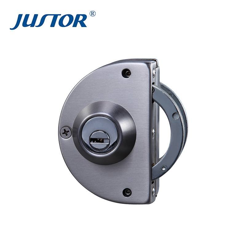 Kaida glass hardware JU-W505 SUS304 stainless steel Half Round Glass Door Lock Glass Door Lock image17