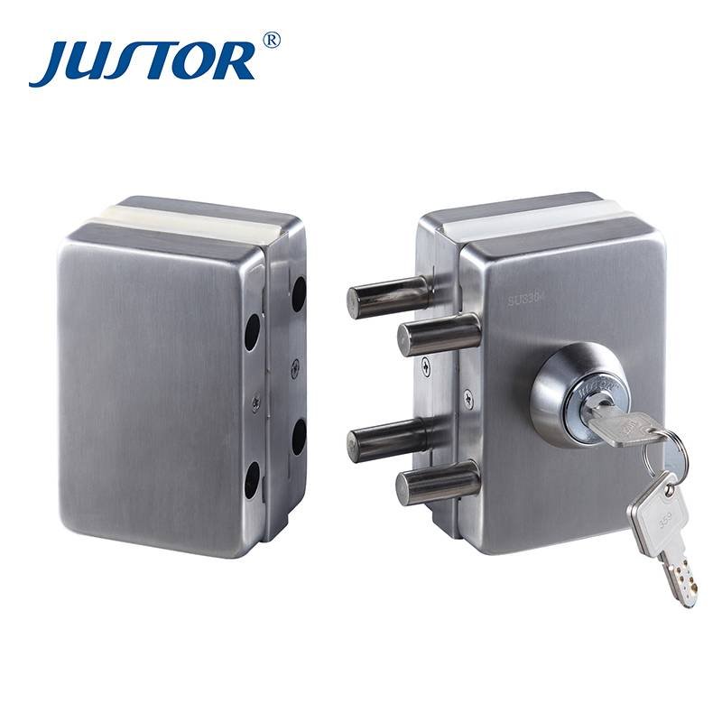 Kaida glass hardware JU-W512 Frameless Glass Door Lock Double Side Key Door Lock Glass Door Lock image21