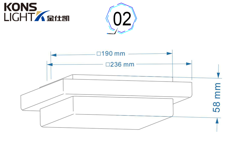 Kons-12w-18w Led Ceiling Light 2 Years Warranty, Office Pendant Light-1