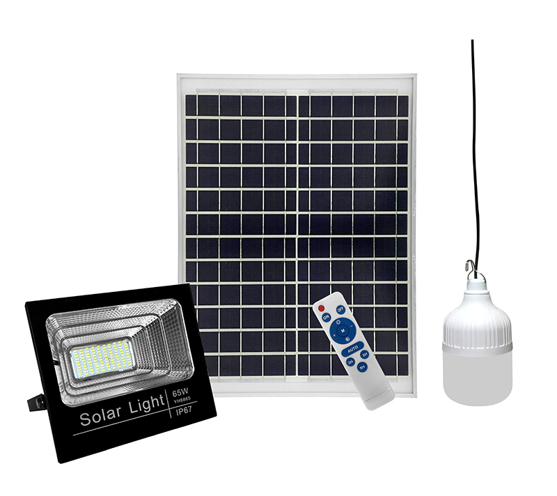 IP67 Alloy aluminum solar flood light with LED bulb for the indoor