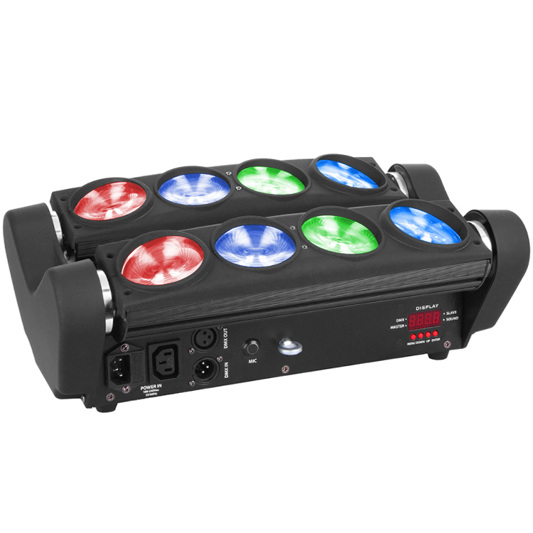 LED Spider Moving Head Light 8PCS 10W RGBW 4IN1 MS-SP8