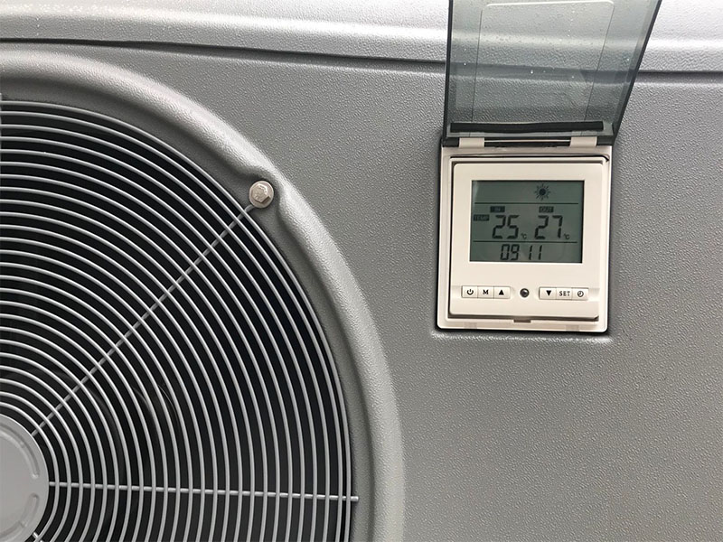 9.5 kw grey galvanized steel shell pool heat pump