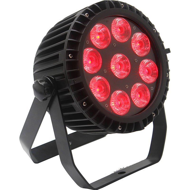 9PCS 8W 4in1 RGBW Battery Wireless Flat Par