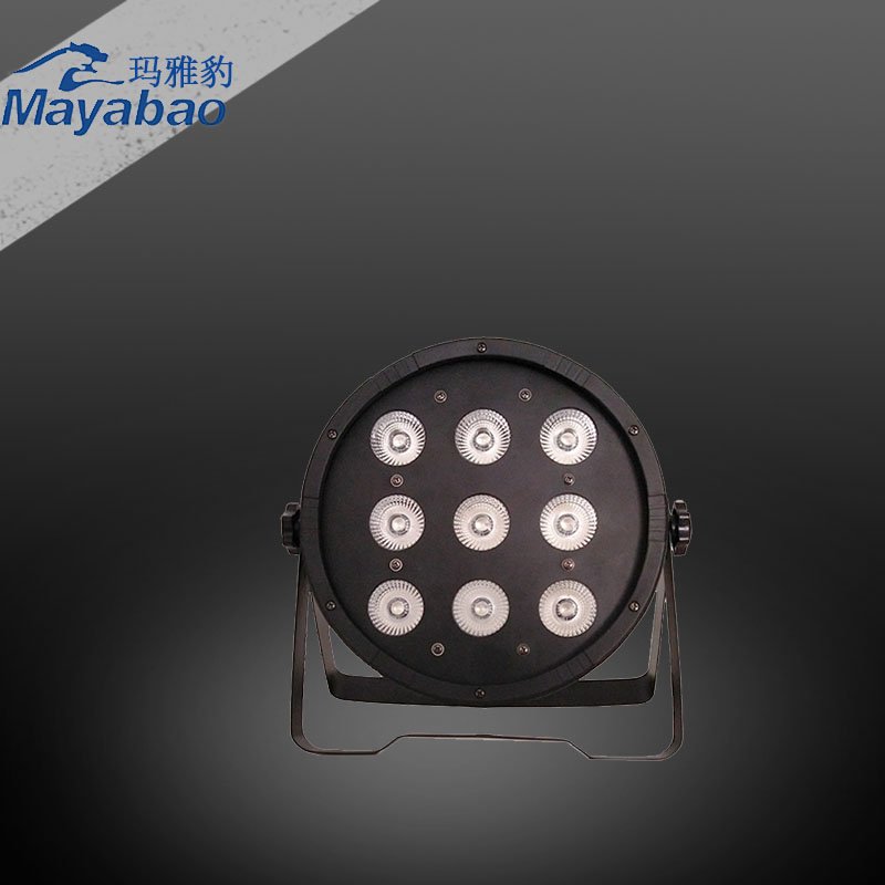 new led 4/5000  Plastic palmer lamp 9pcs 10W RGBW 4 in 1 led flat par/9x10W RGBW flat par pastic