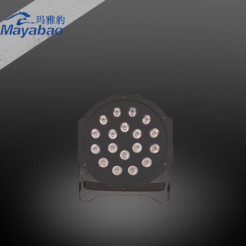 compact plastic shell 18x3W RGB led par lights / led par 64 3 watts
