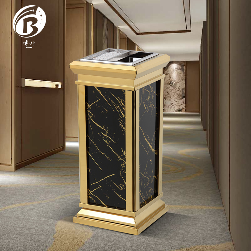 BoXin BX-A16 Manufacturer supply metal hotel ground ash barrel Hotel trash can image12