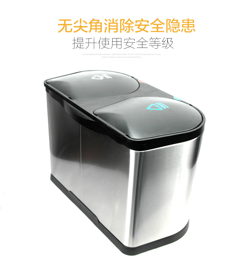  BoXin hotel supplies standing room lobby stainless steel trash can,hotel trash bin Room trash can image21