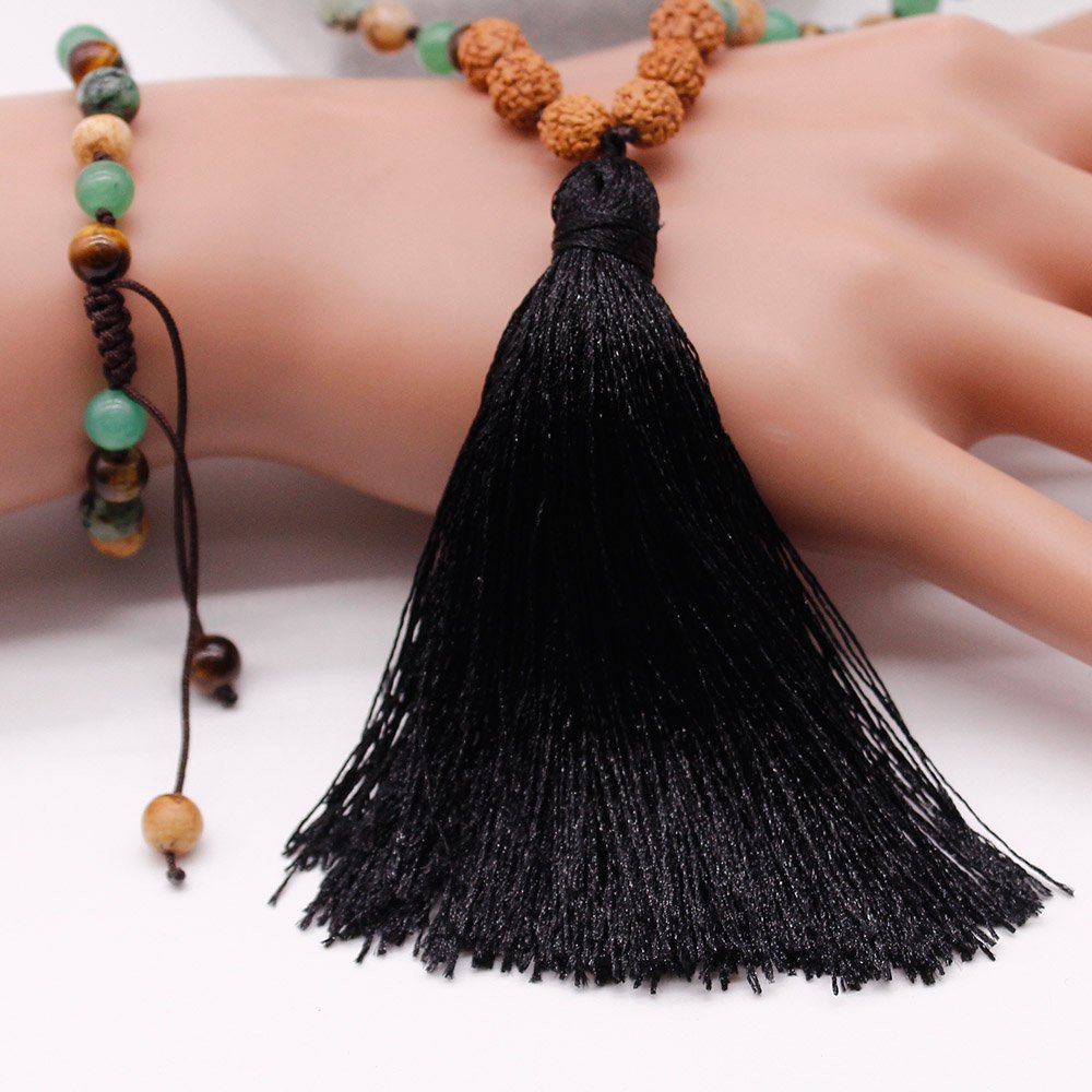 TTT Jewelry 108 Mala Necklace Bracelet Set Pure Handmade Mala Necklace image6