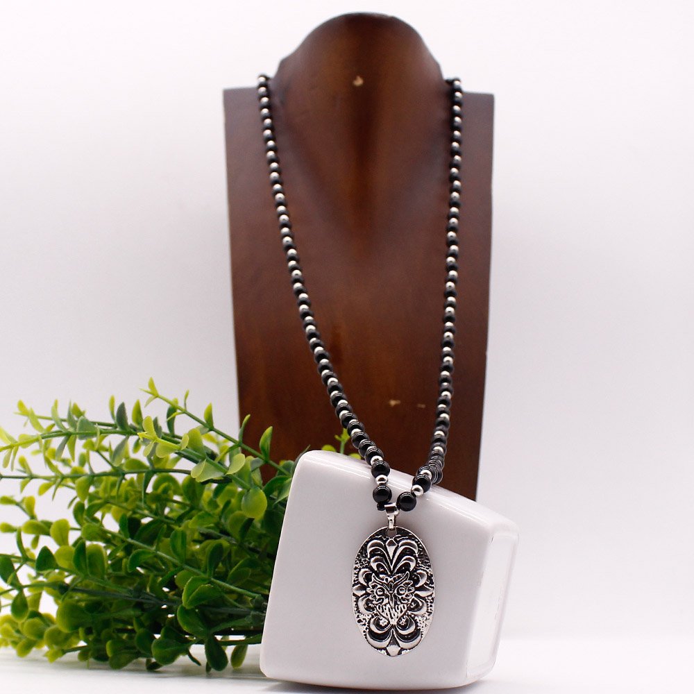 TTT Jewelry Pendant Necklace With Animal Head Charm Beaded Design Pendant Necklace image5