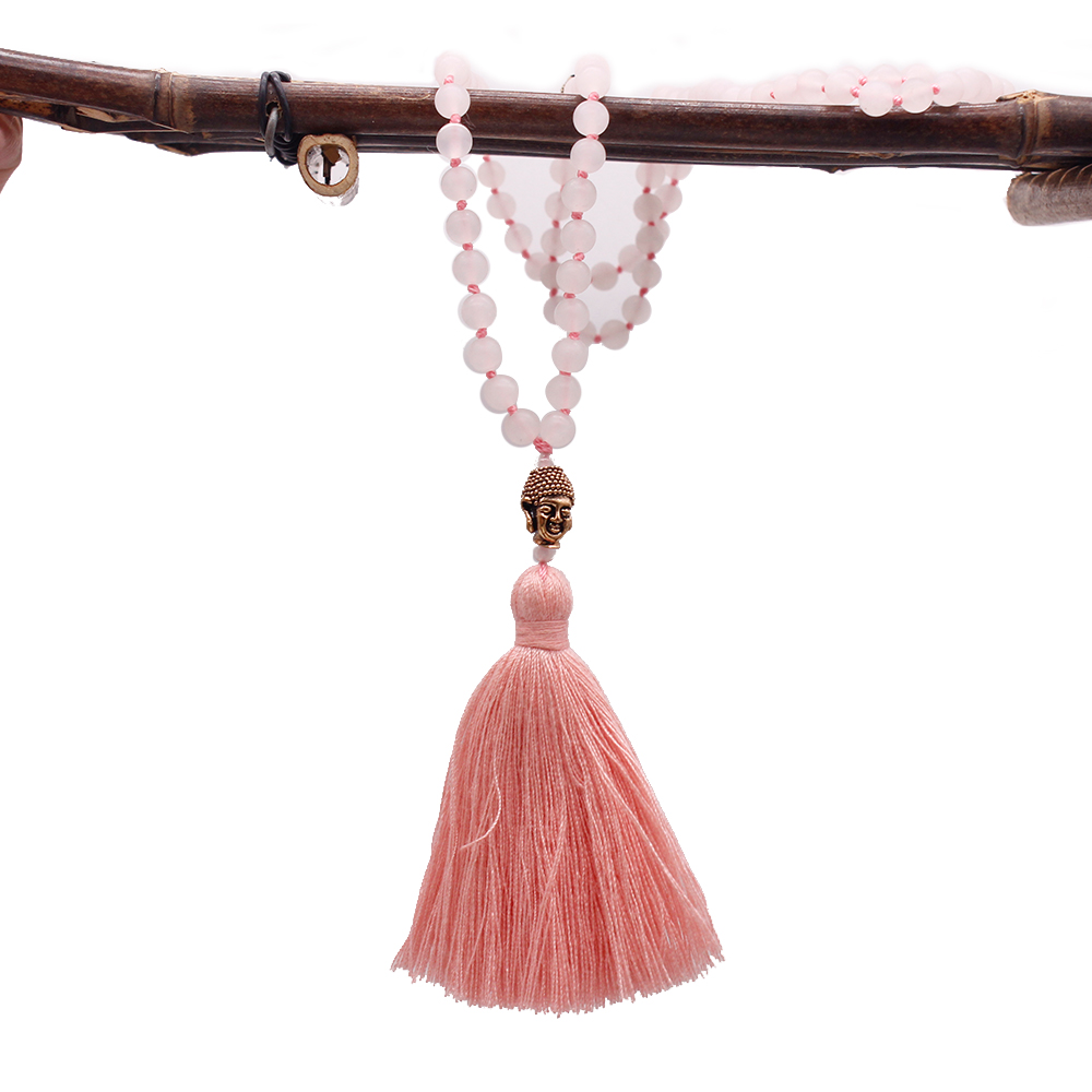 TTT Jewelry 6 mm Japa Mala 108 Meditation Beads Handcrafted  Necklace with Metal Parts Mala Necklace image23