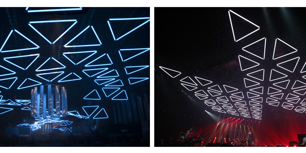 X lighting-Colorful Led Kinetic Triangle Tube Light X-ct100a | Led Liftting Ball-1