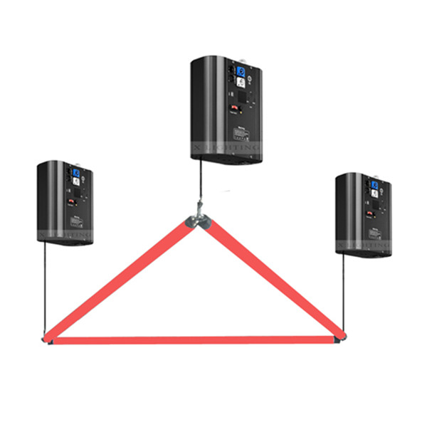 Xlighting DMX winch system led kinetic triangle tube light X-CT